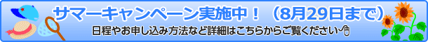 サマーキャンペーン実施中！（8月29日まで）